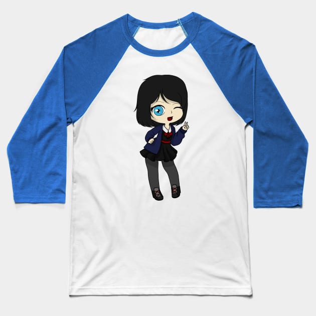 gacha school girl Baseball T-Shirt by LillyTheChibi